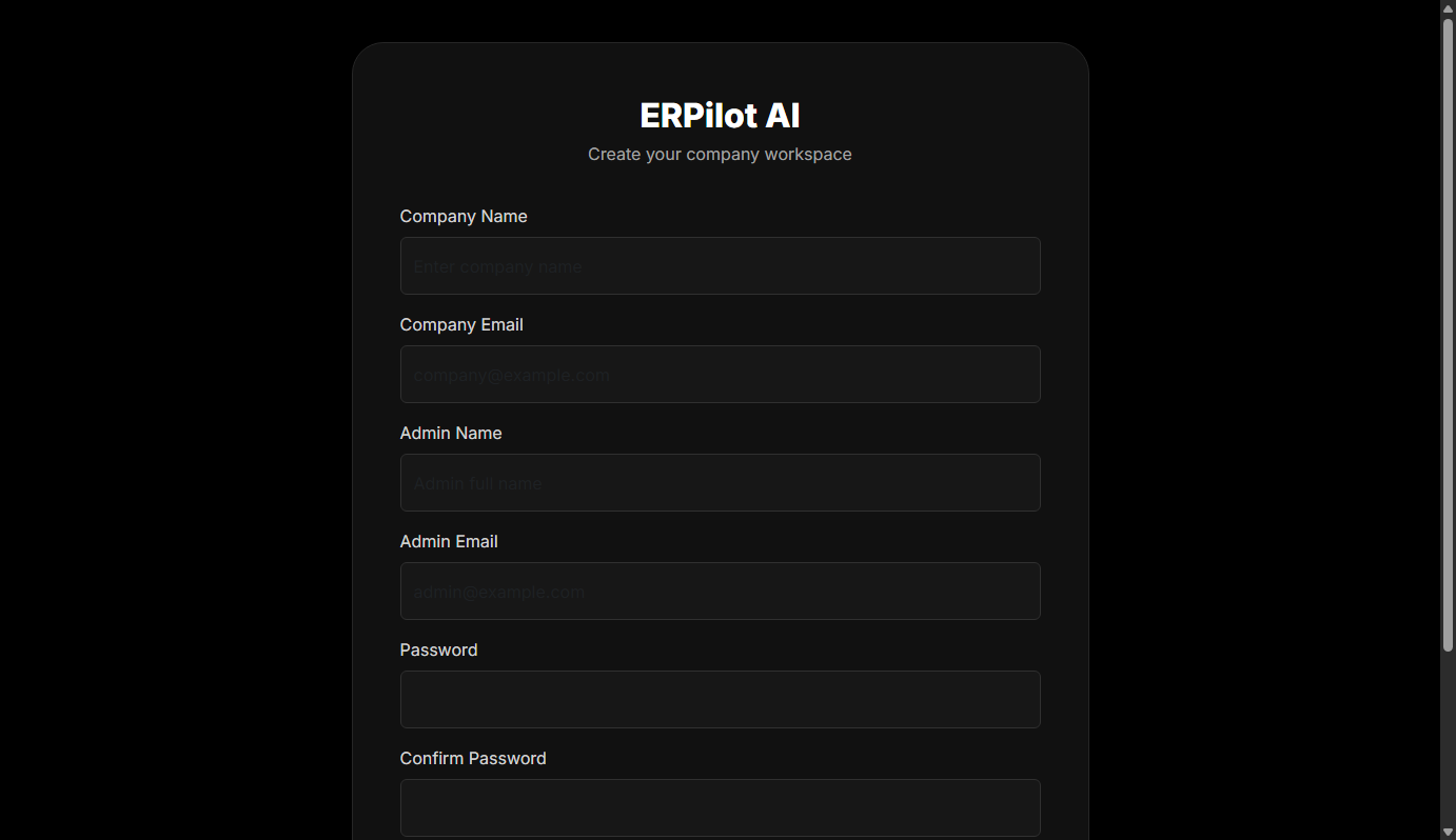 Company Registration and Org Setup