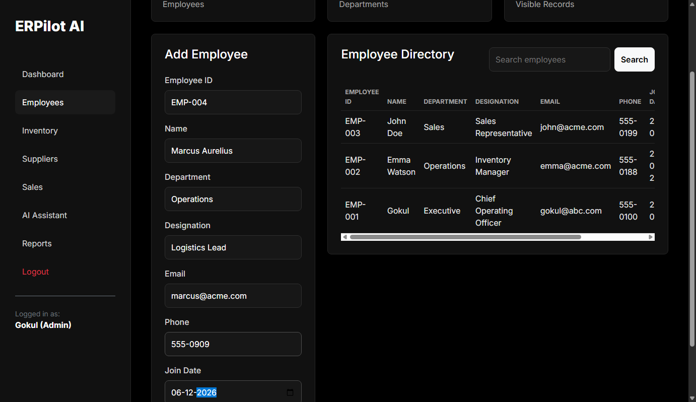 Employee Enrollment Form Layout
