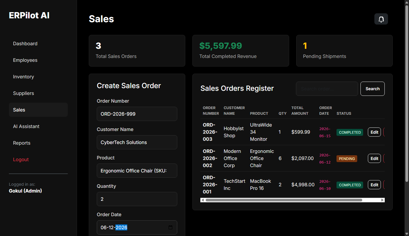 Create Sales Order Transaction