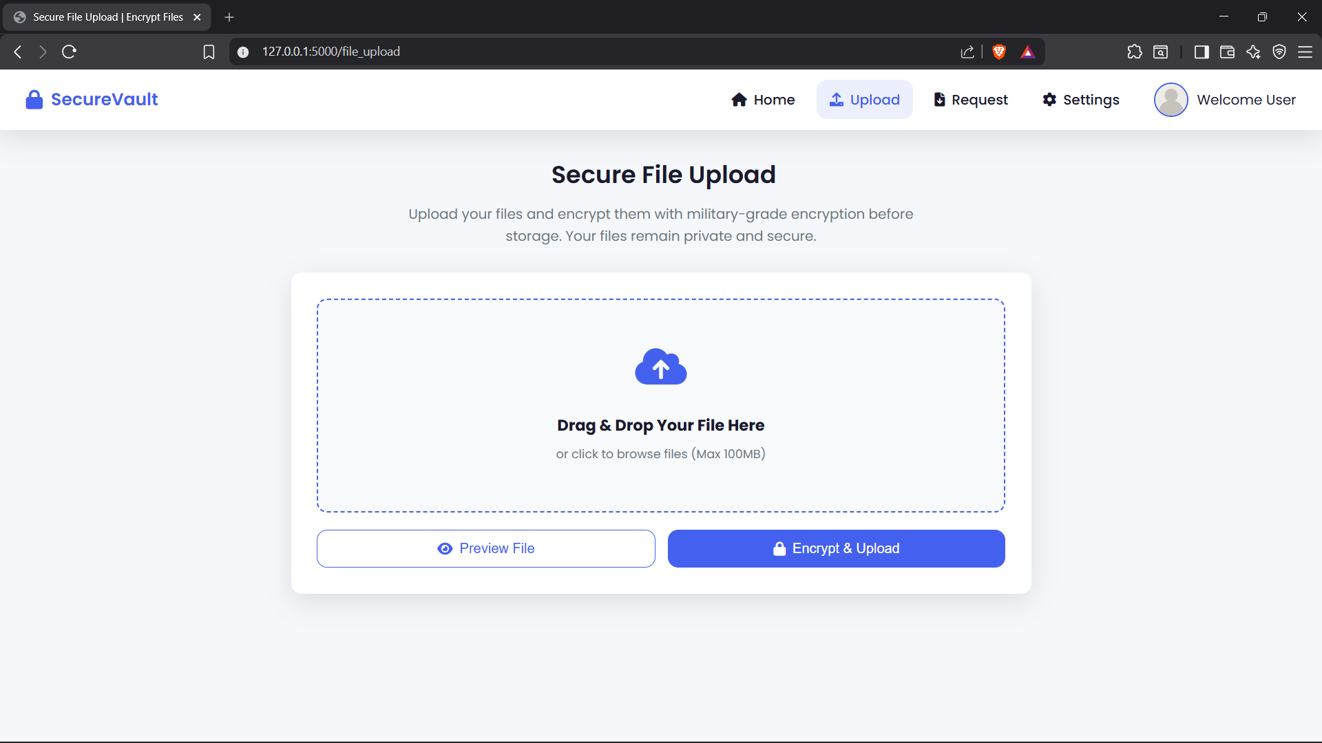 Secure File Upload Portal